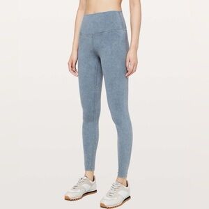Lululemon Blue High-Waisted Wunder Under Leggings